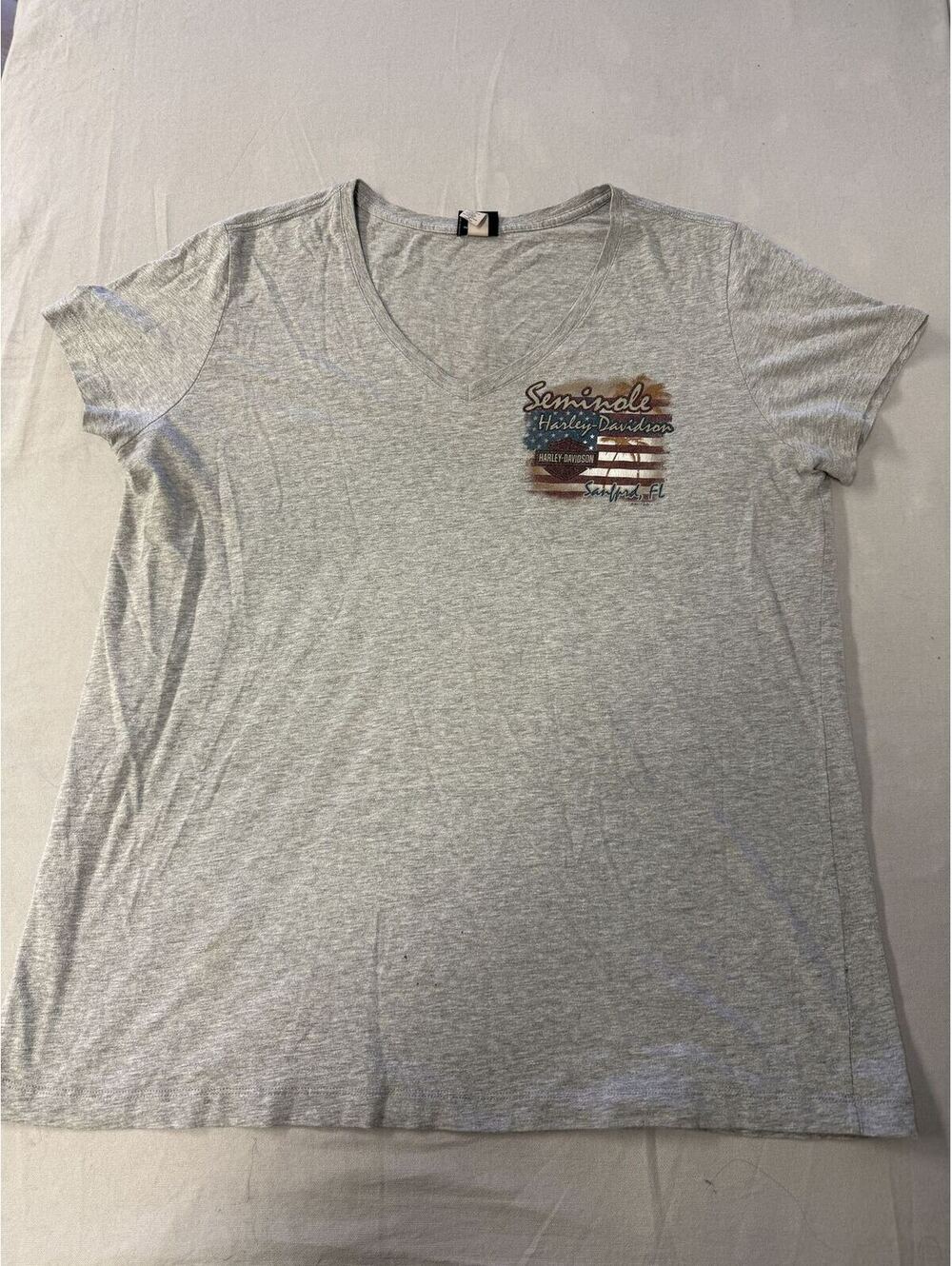 Womens Harley Davidson V-Neck T-shirt Seminole Sanford - XXL